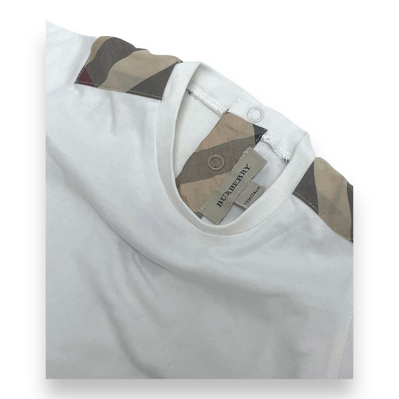 BURBERRY - T-SHIRT - BLANC - 12 MOIS