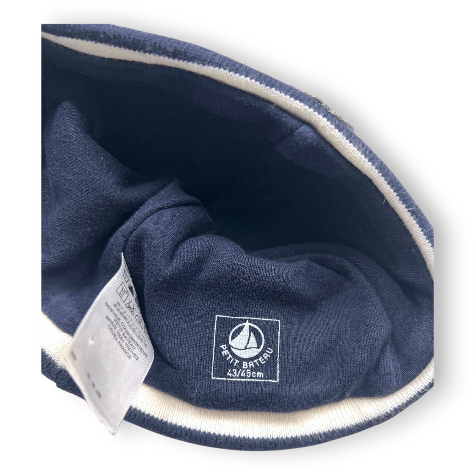 PETIT BATEAU - BONNET - BLEU, BLANC - 0 MOIS