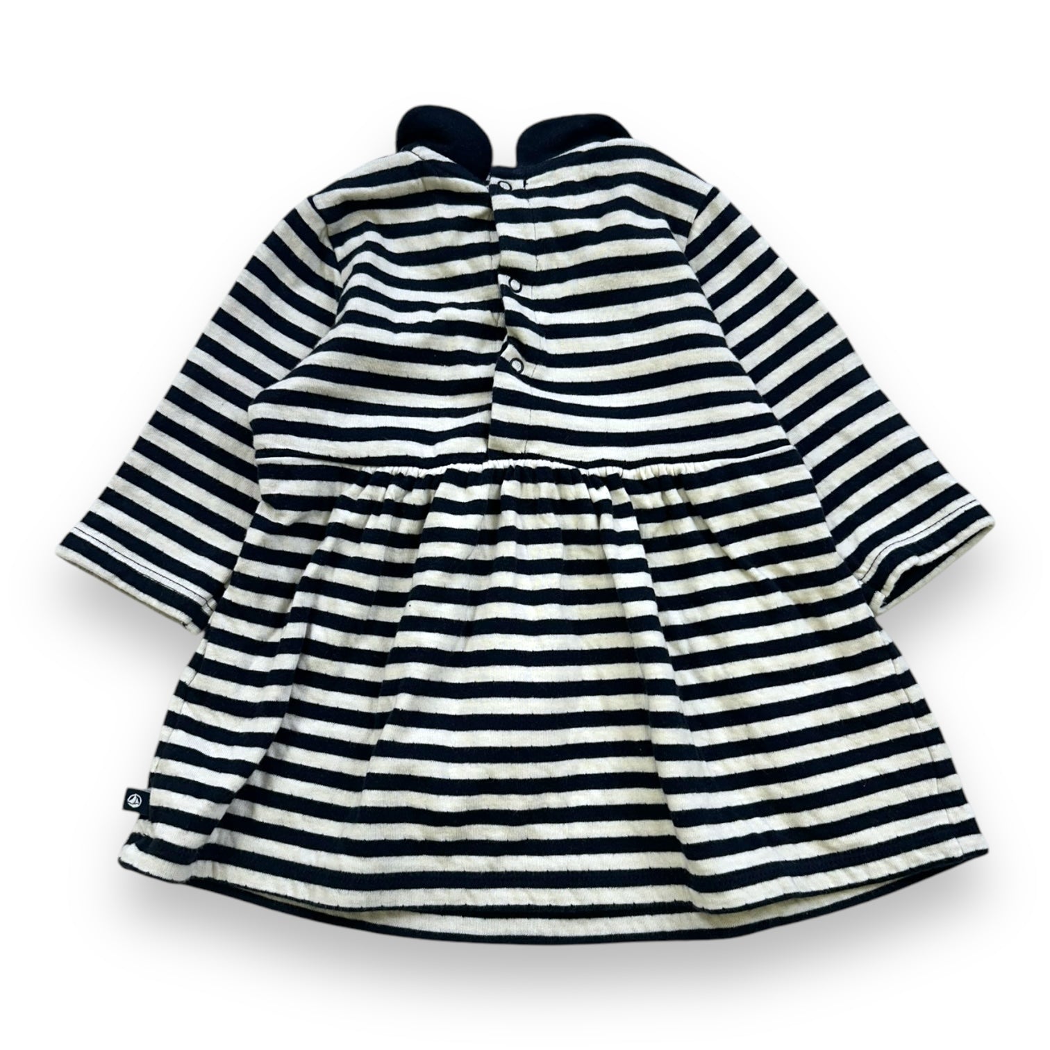 PETIT BATEAU - ROBE - BLEU, BLANC - 6 MOIS