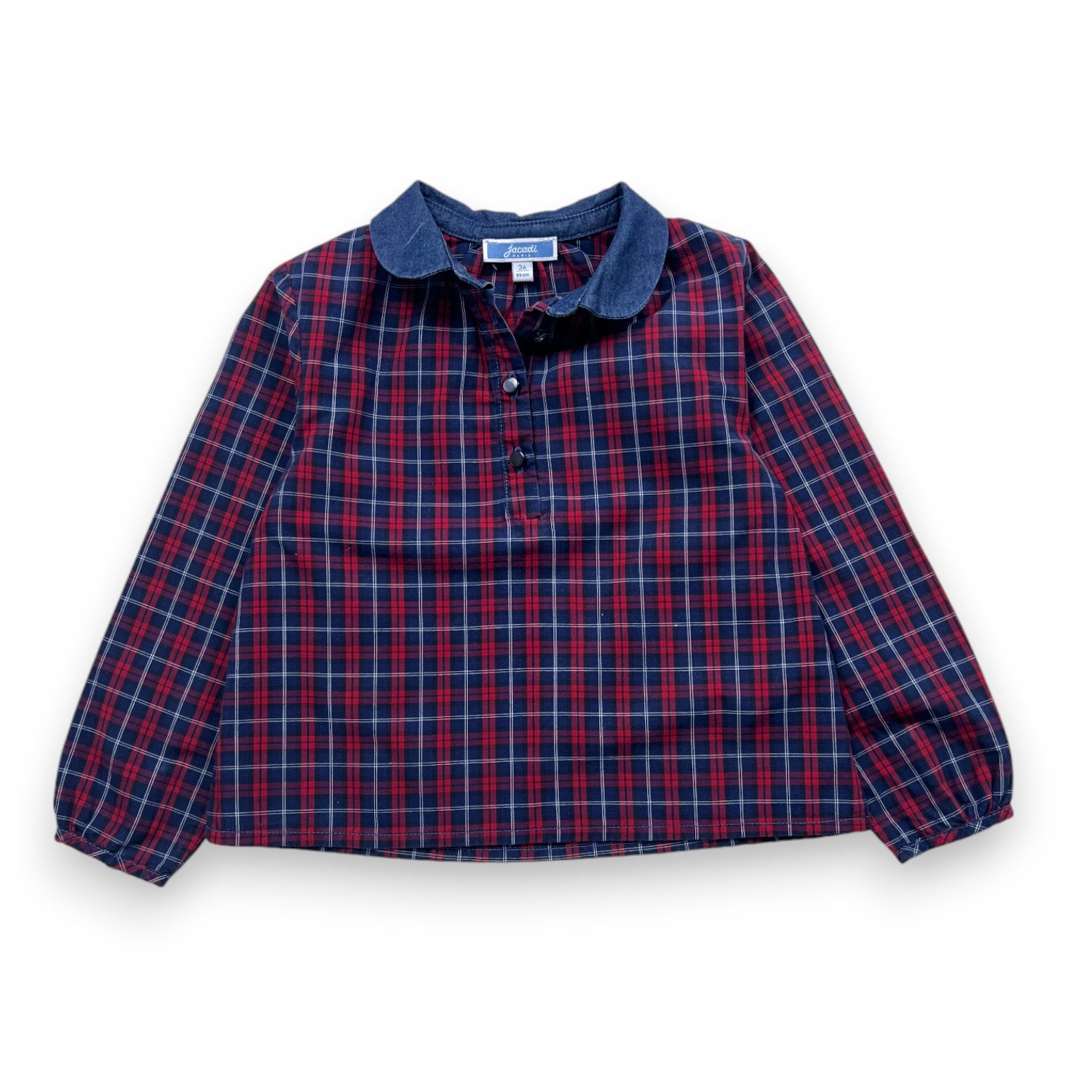 JACADI - CHEMISE - BLEU, ROUGE - 3 ANS