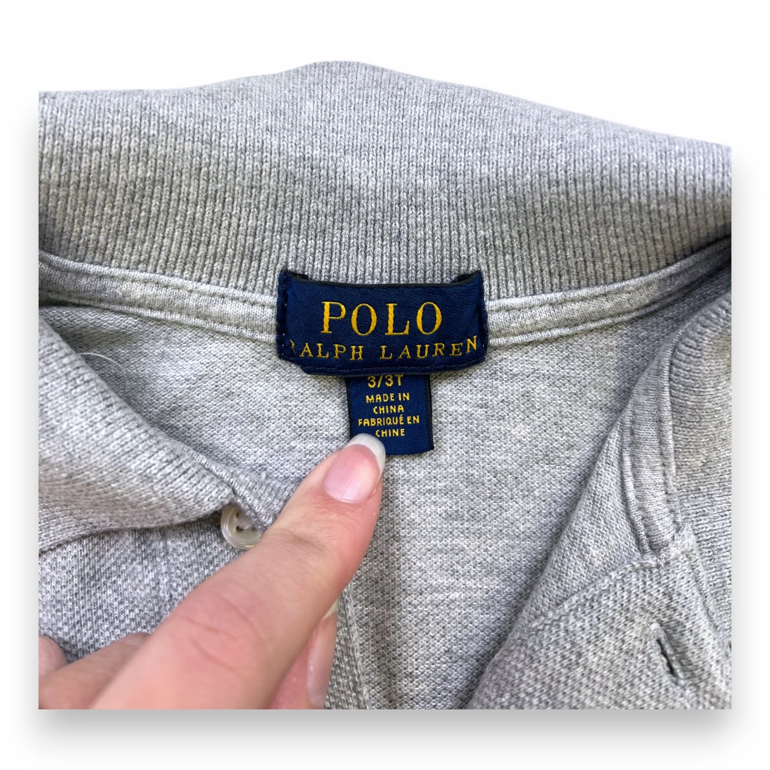 RALPH LAUREN - POLO - GRIS - 3 ANS