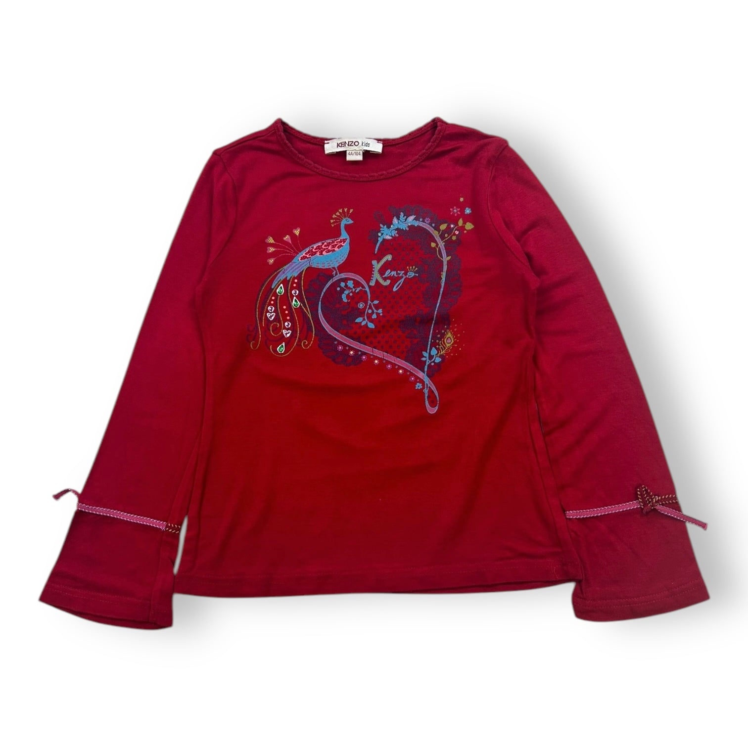 KENZO - T-SHIRT - ROUGE - 4 ANS