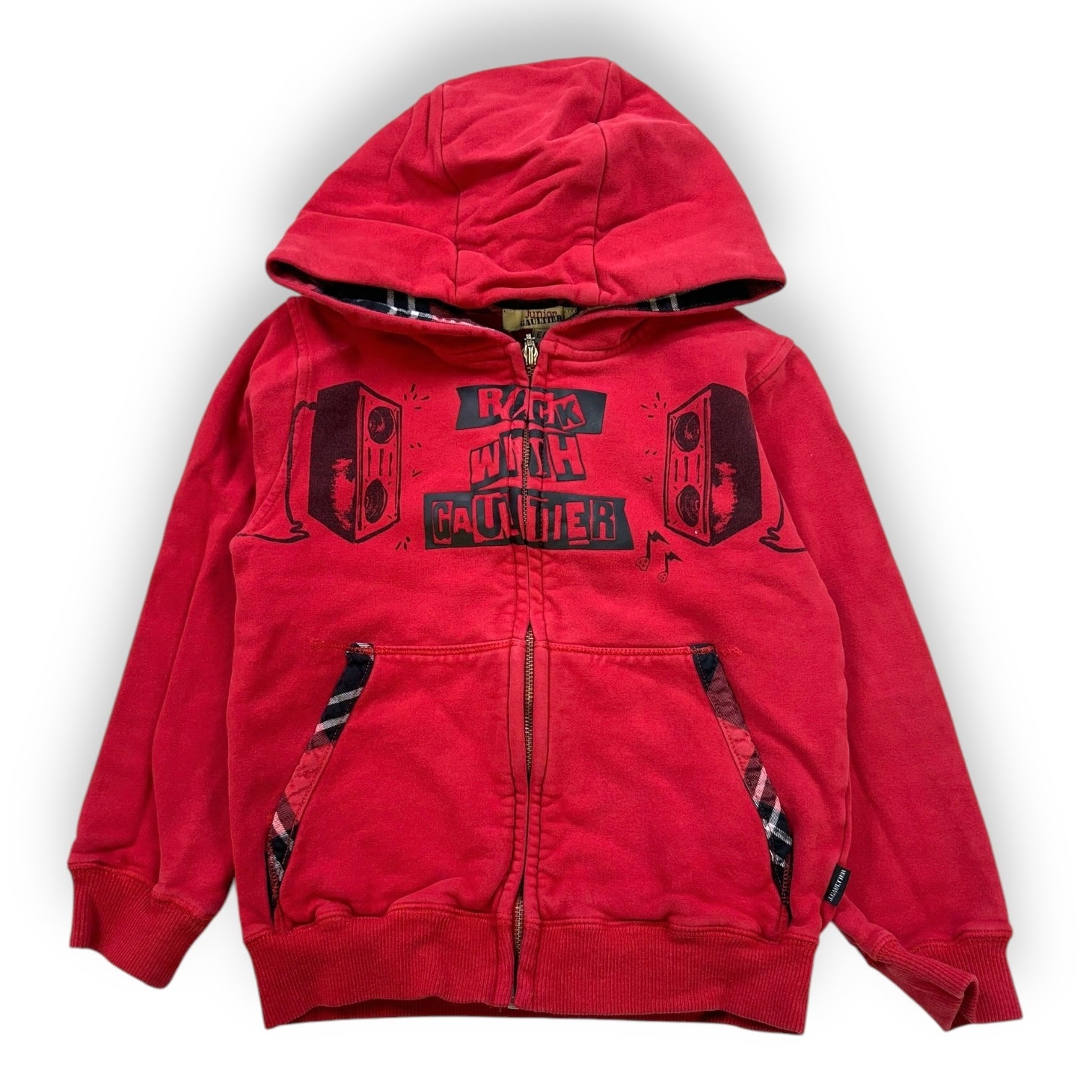 JUNIOR GAULTIER - SWEAT - ROUGE, NOIR - 6 ANS