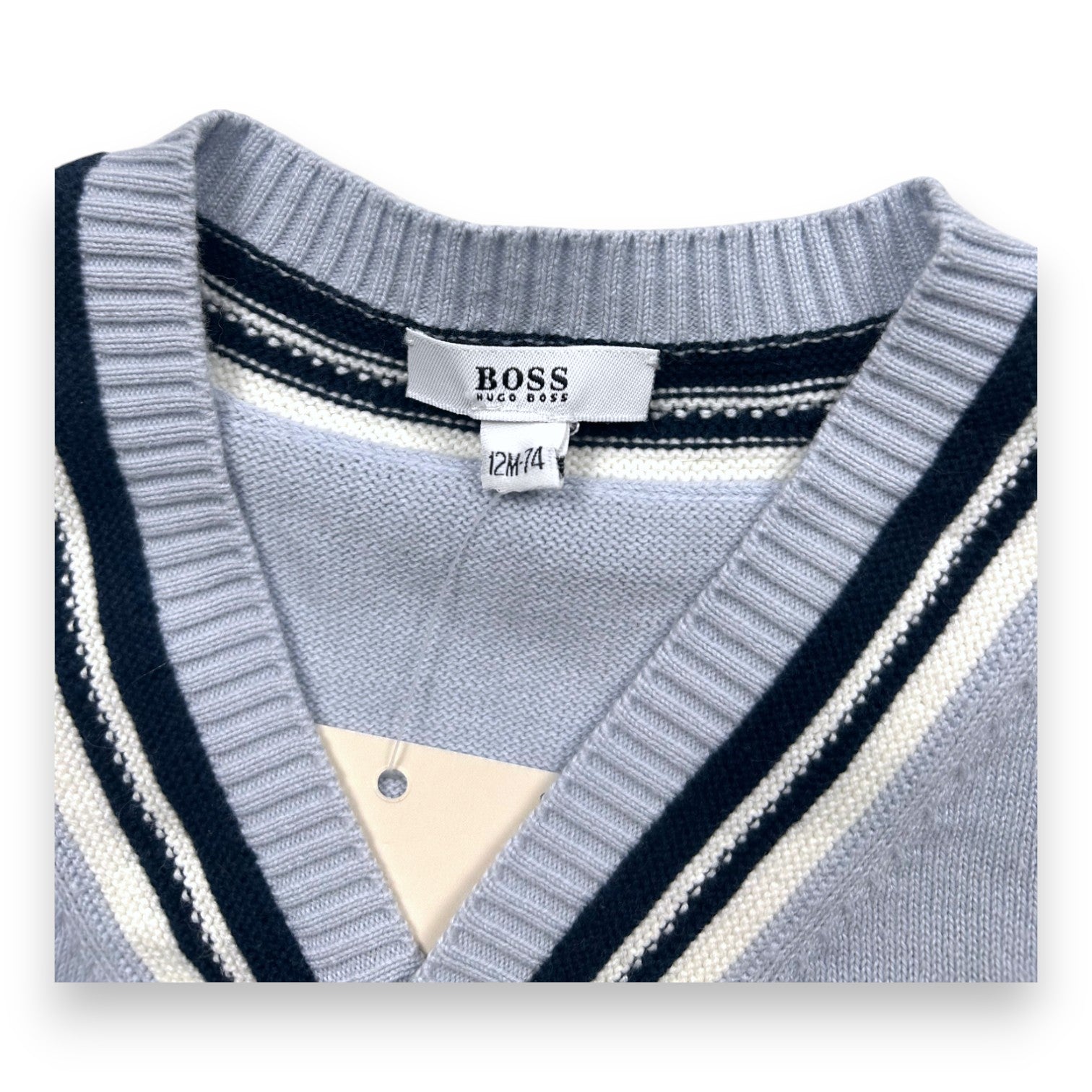 HUGO BOSS - CARDIGAN - BLEU - 12 MOIS