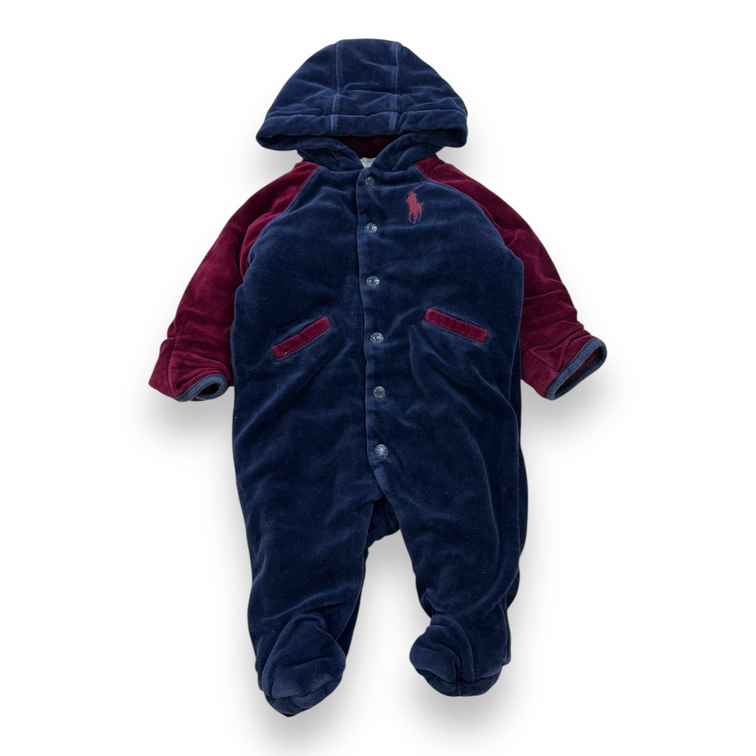 RALPH LAUREN - COMBIPILOTE - BLEU, ROUGE - 6 MOIS