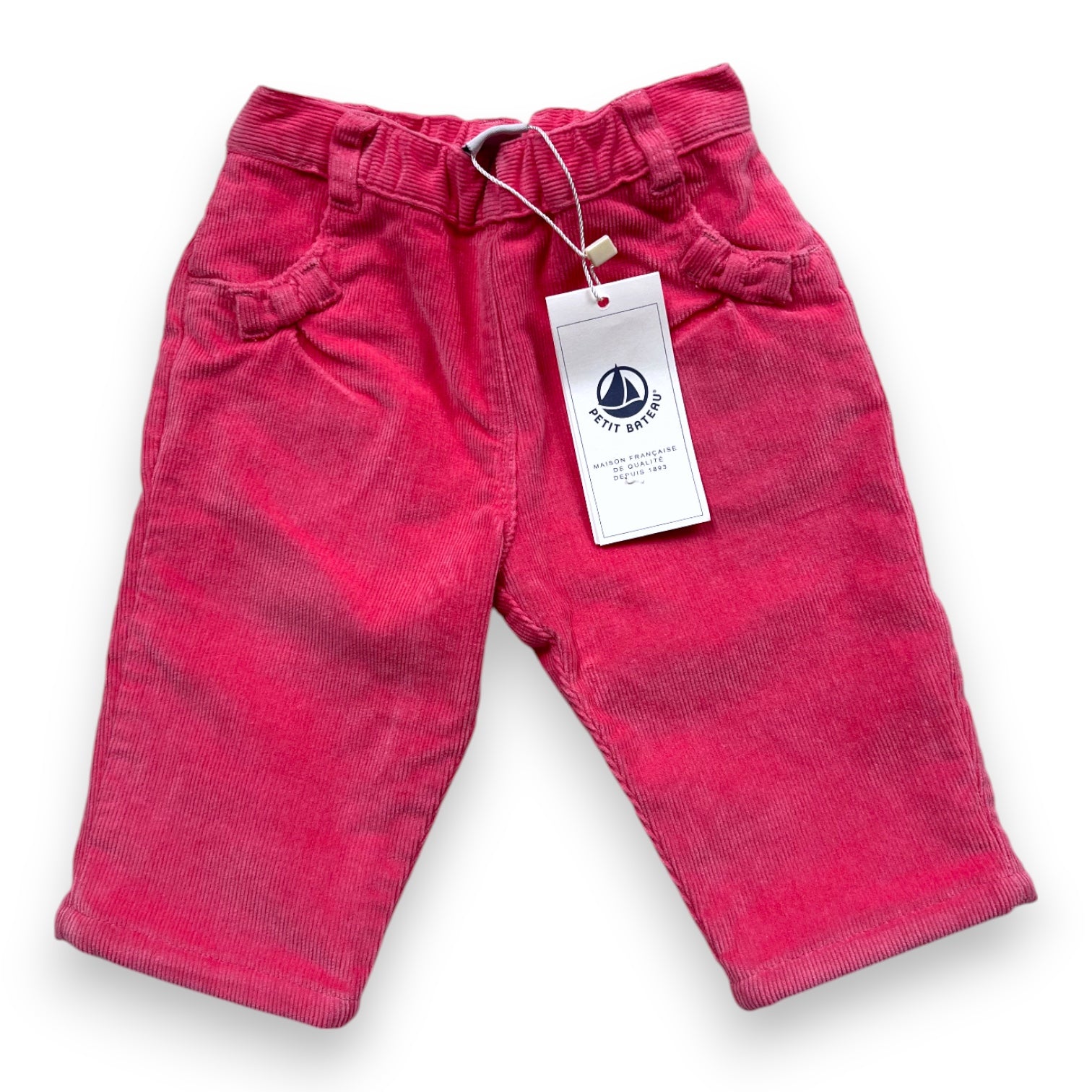 PETIT BATEAU - PANTALON - ROSE - 3 MOIS