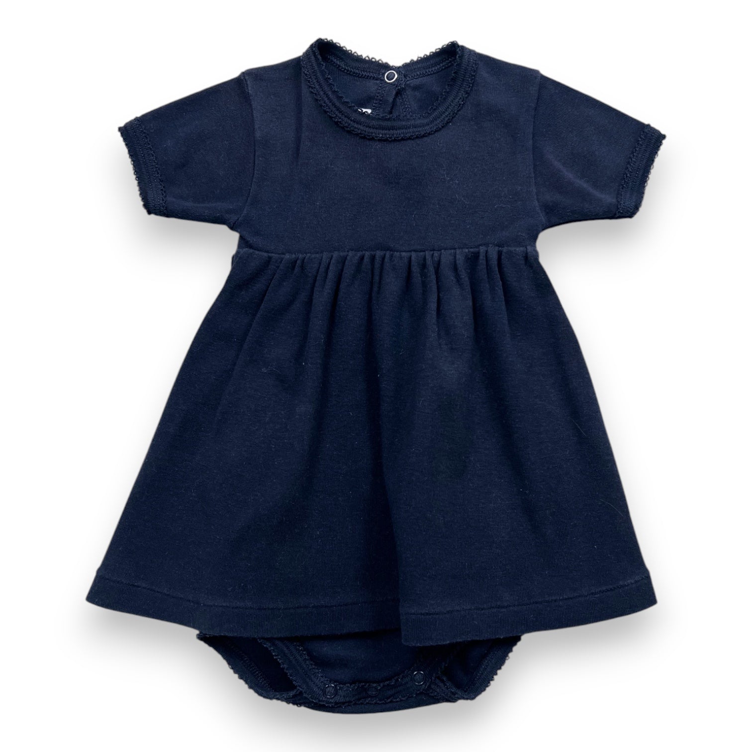 PETIT BATEAU - ROBE - BLEU - 6 MOIS