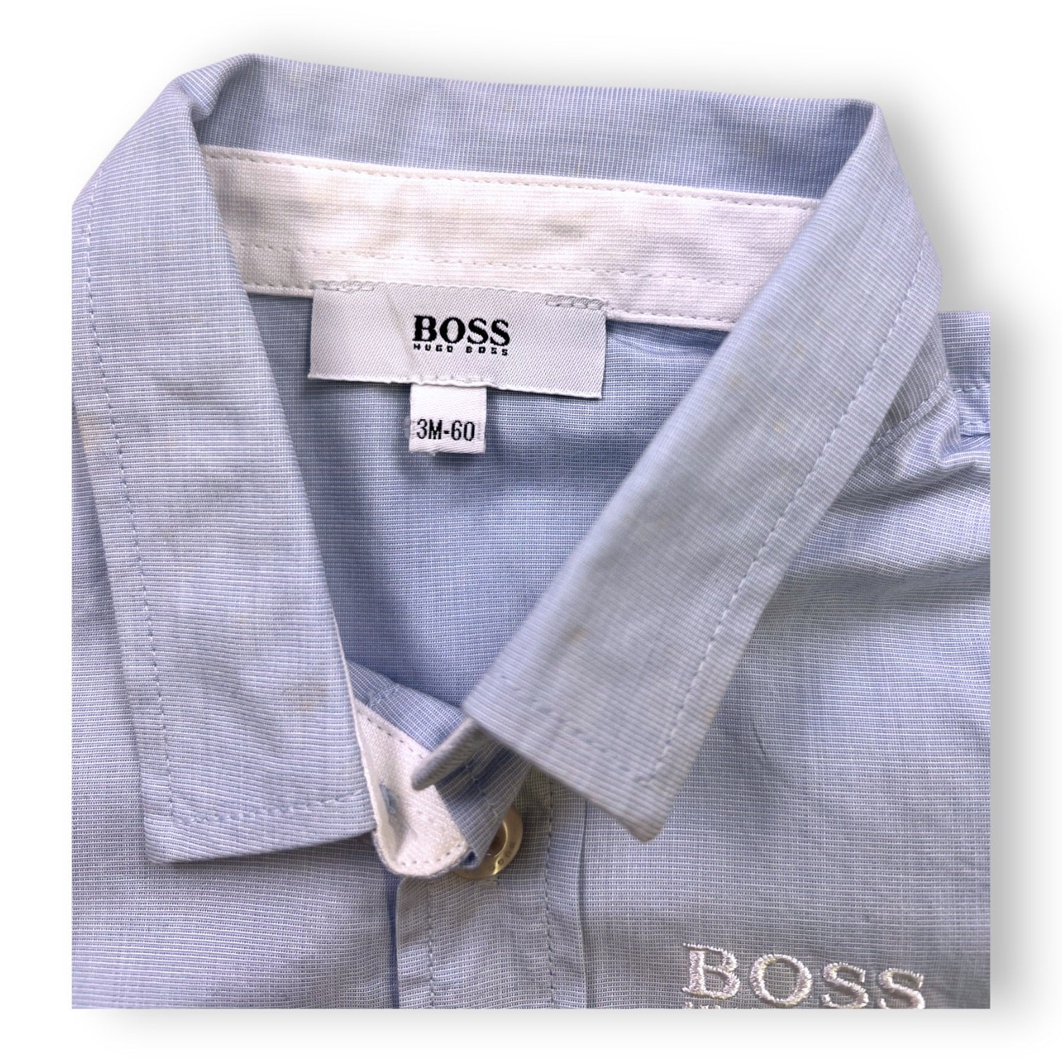 HUGO BOSS - CHEMISE - BLEU - 3 MOIS