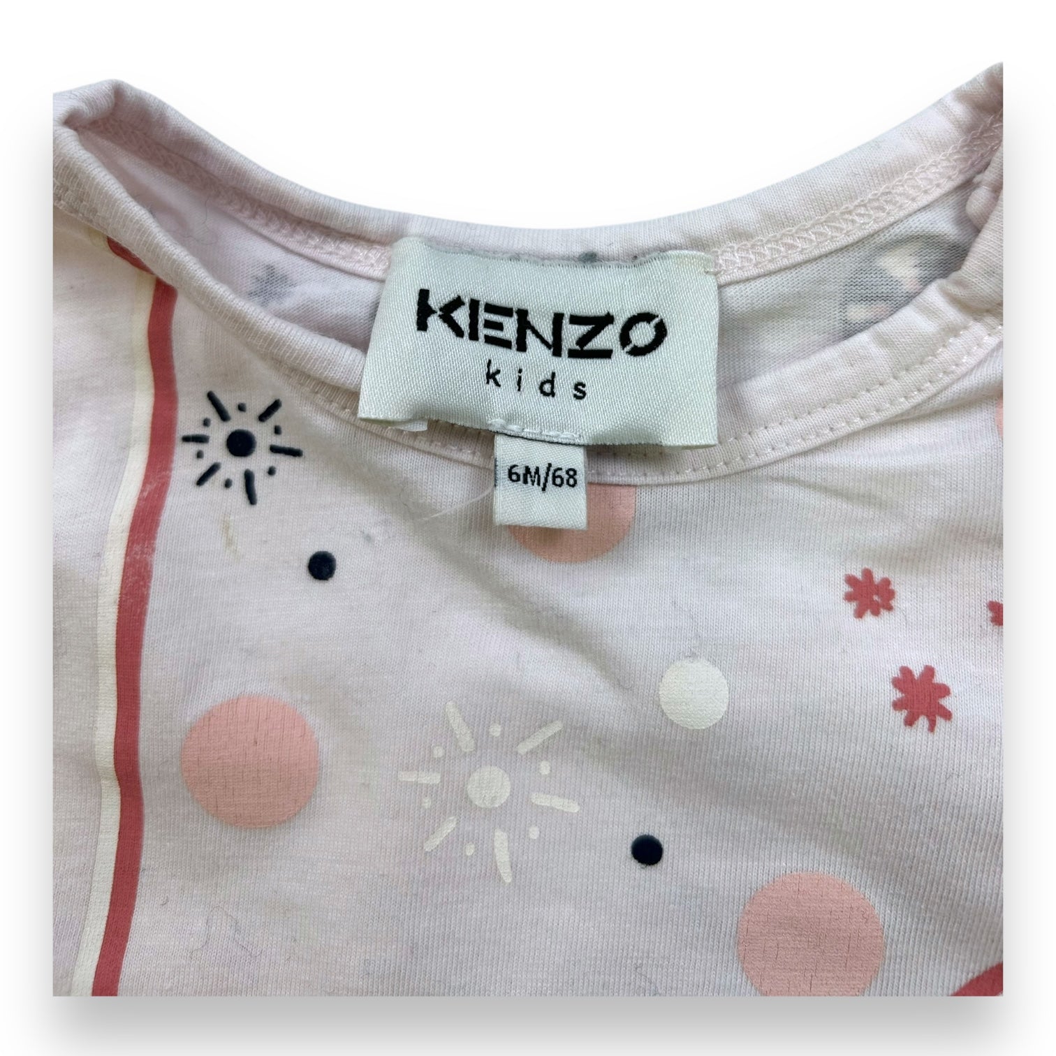 KENZO - T-SHIRT - ROSE - 6 MOIS