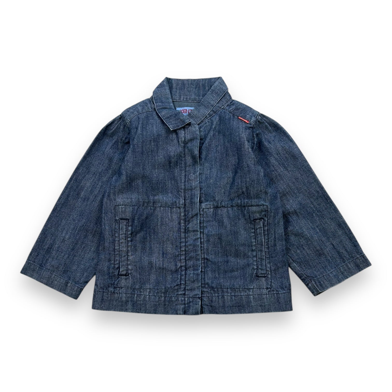 KENZO - VESTE EN JEAN - BLEU, ROSE - 24 MOIS