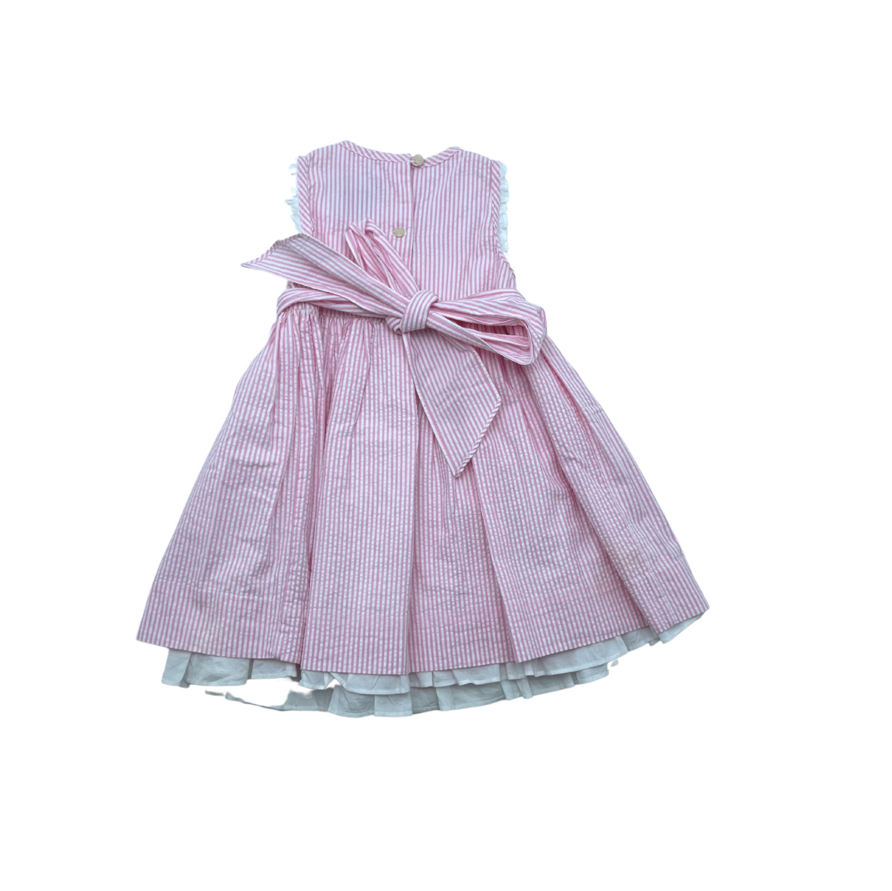 RALPH LAUREN - Robe rose à rayures - 1 an