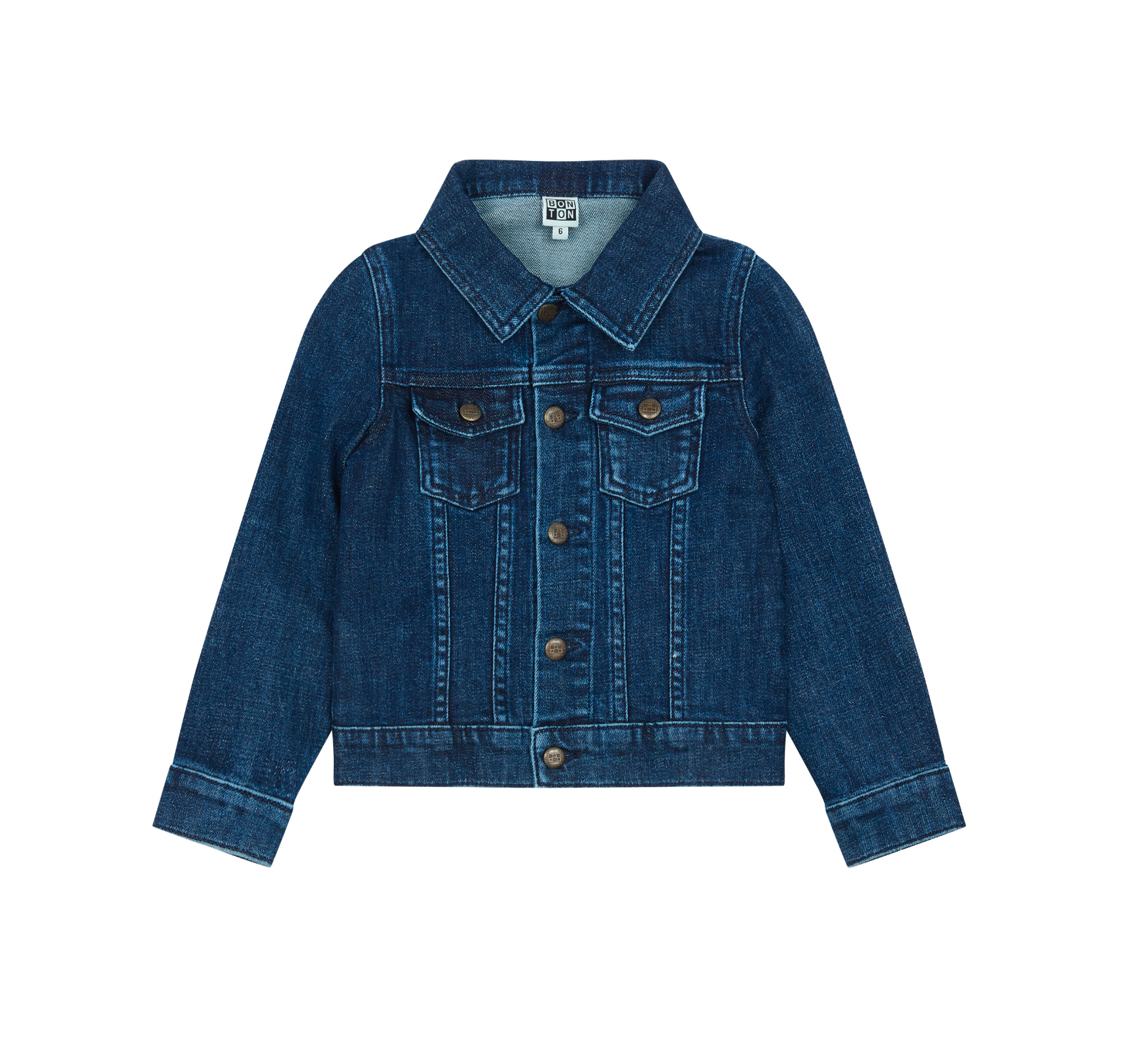 BONTON -  Veste en jean "Play, Smile, Enjoy and Repeat" - 6 ans