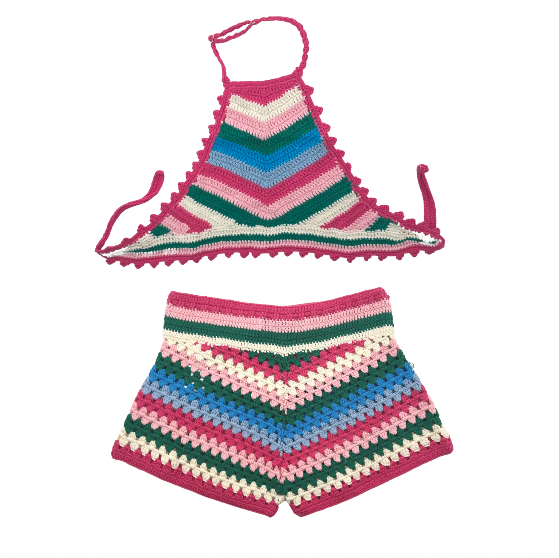 MC2 Saint Barth - Ensemble short & top dos nus maille crochets - 6 ans