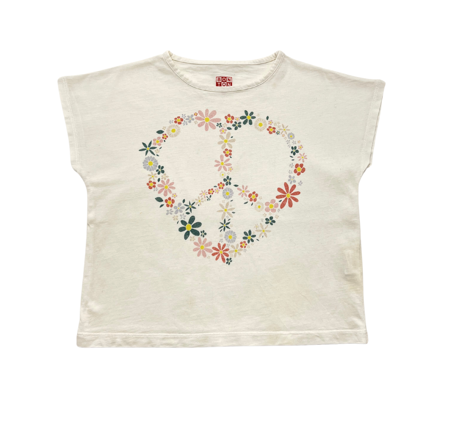 BONTON - T-shirt peace coeur - 4 ans