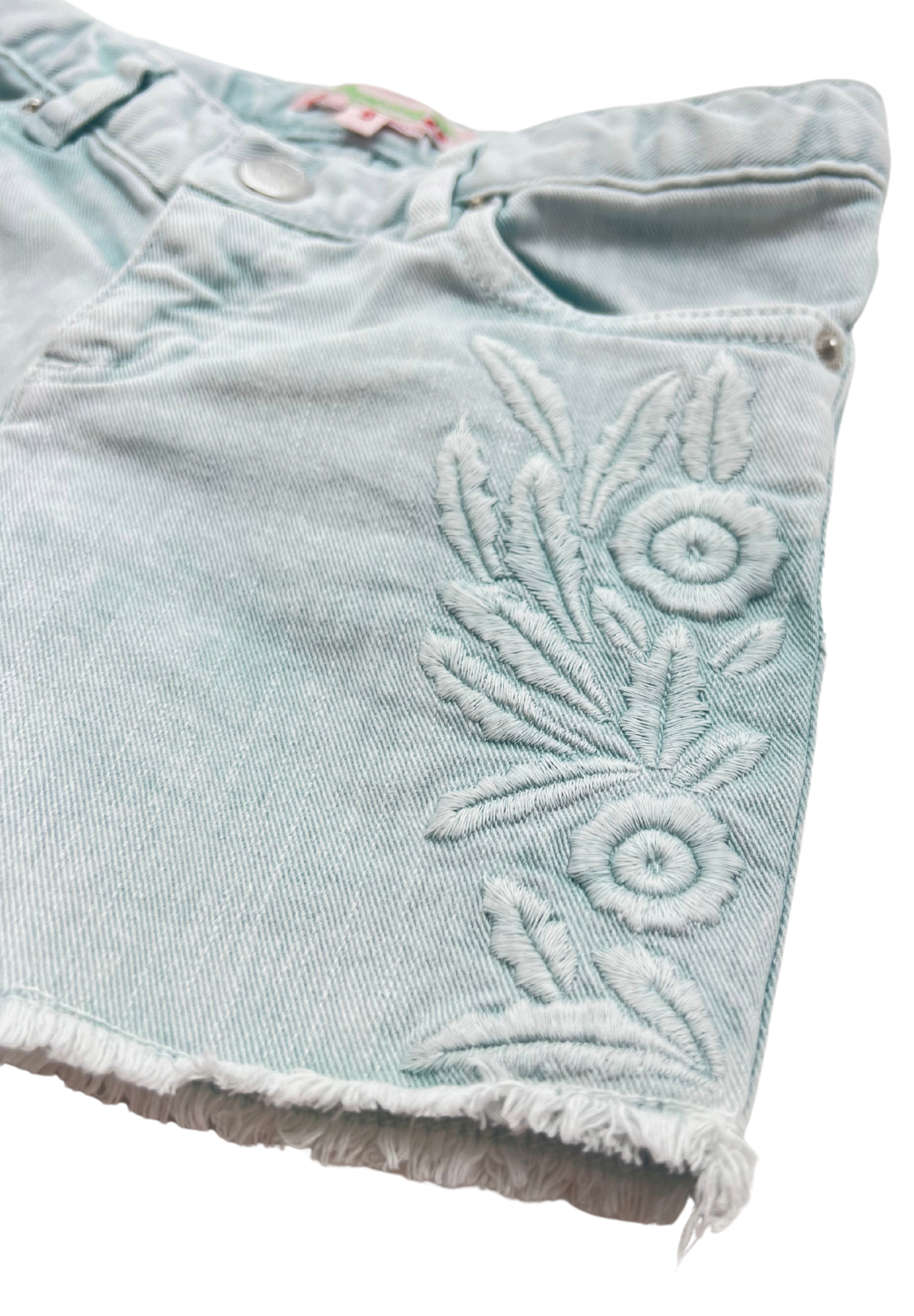 BONPOINT - Denim skirt with flower embroidery - 6 years old