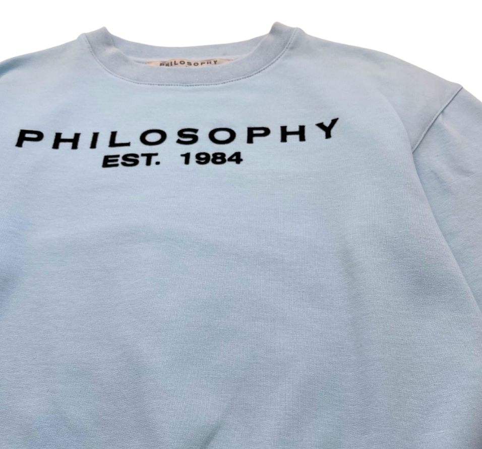 PHILOSOPHY DI LORENZO SERAFINI - Sweat bleu ultra doux - 6 ans