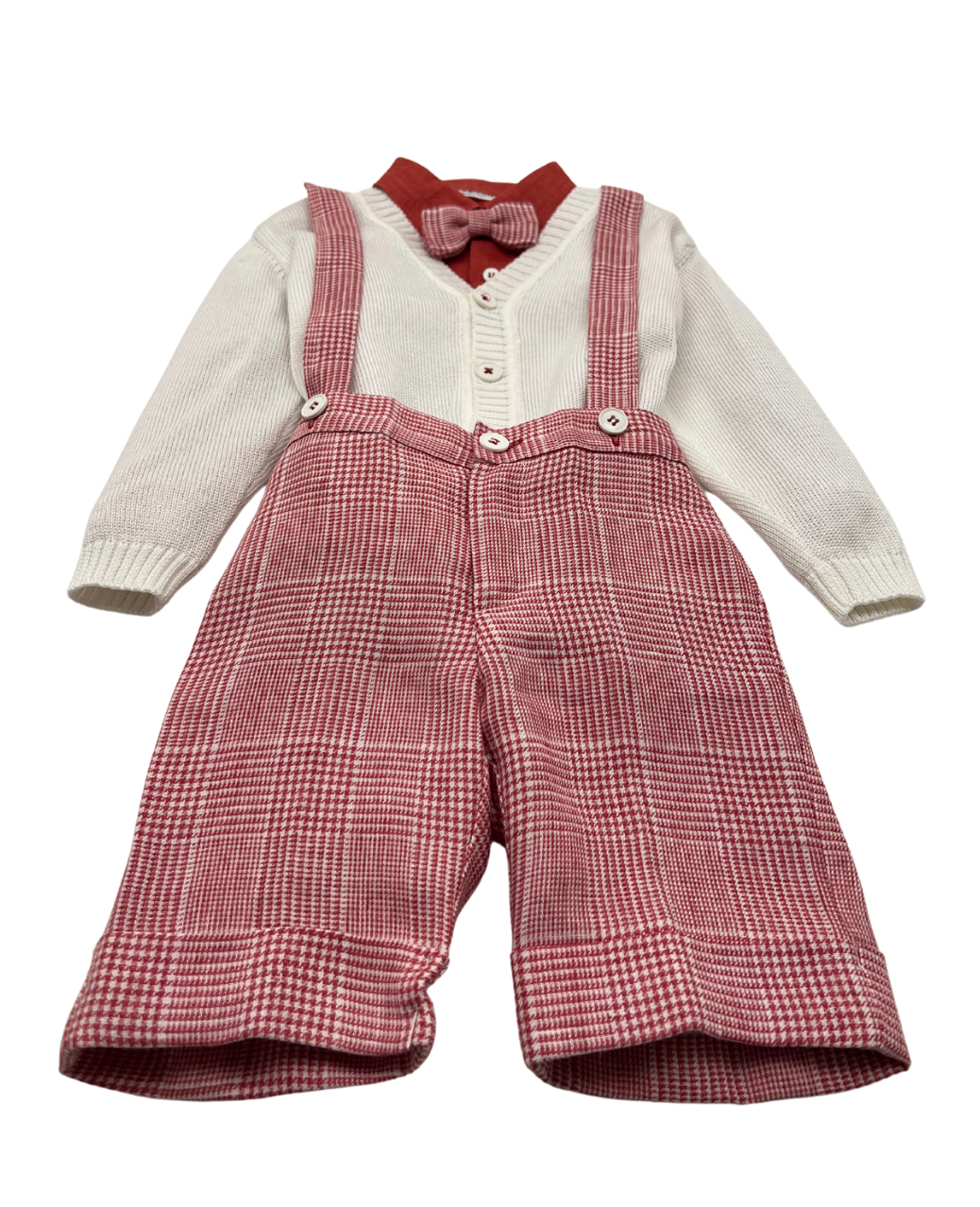 COLORICHIARI - Dungarees, shirt, sweater &amp; bow tie set -