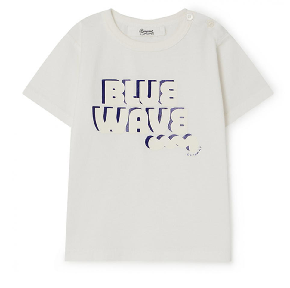 BONPOINT - T-shirt blue wave - 6 mois