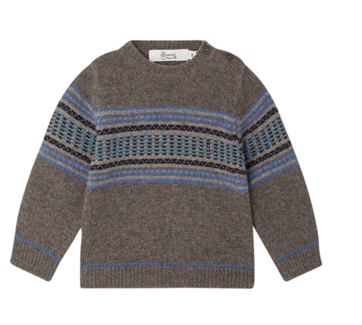 BONPOINT - Jacquard wool sweater - 18 months