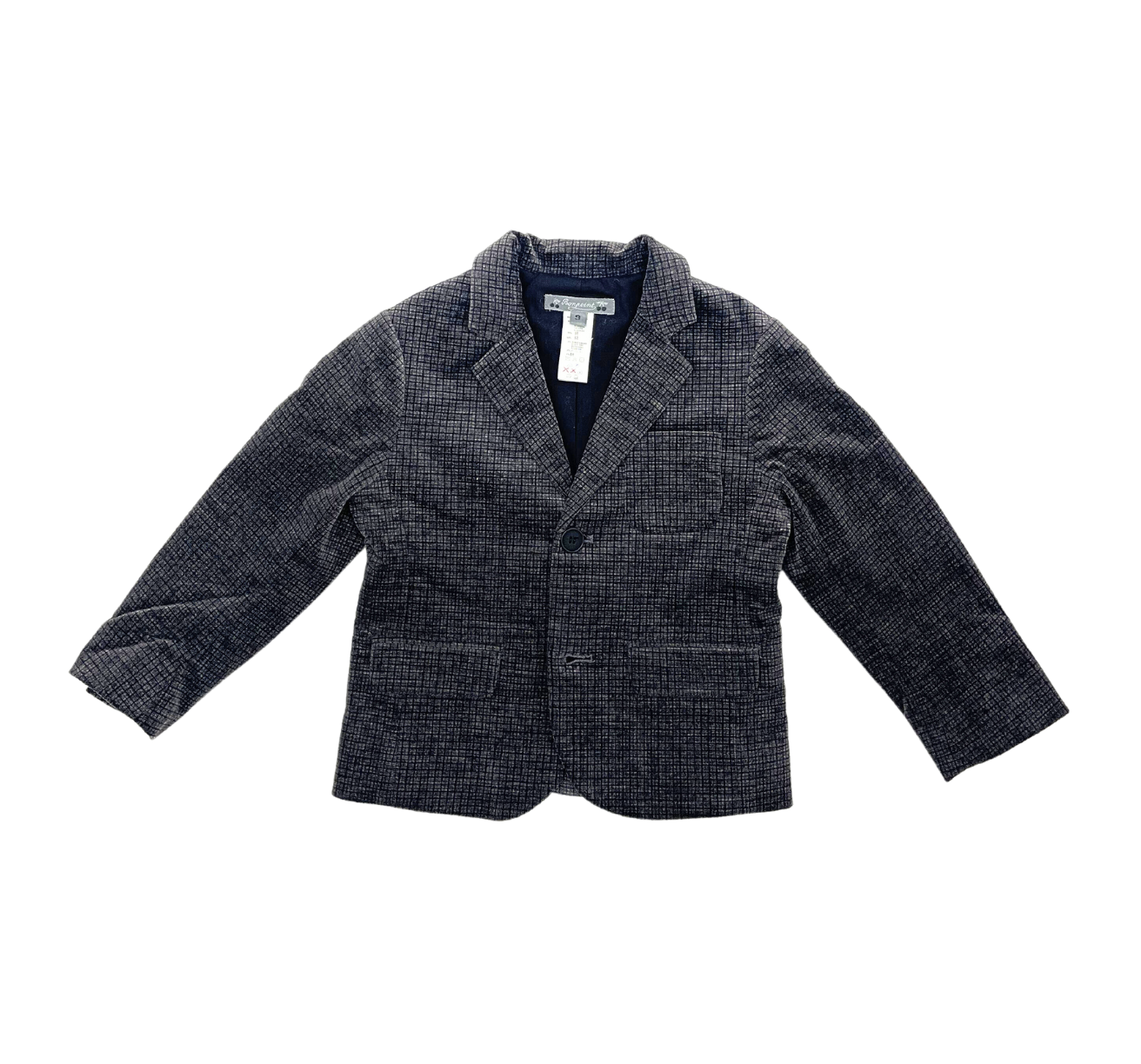 BONPOINT - Gray velvet jacket - 3 years old