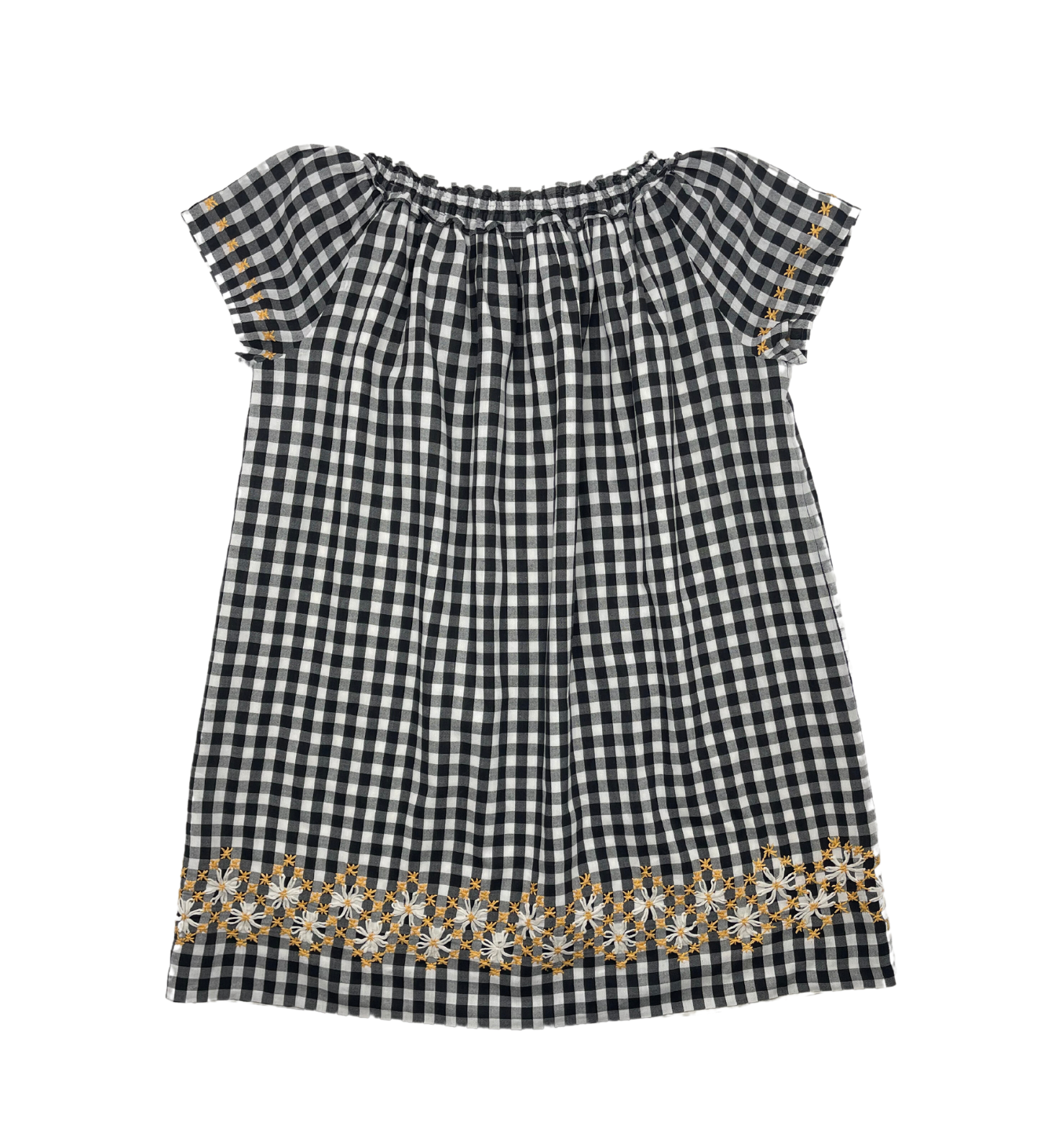 BONPOINT - Black &amp; white checkered dress - 12 years old